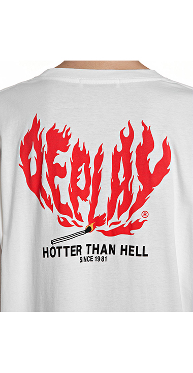 コットンジャージーFIREプリントTシャツ 詳細画像